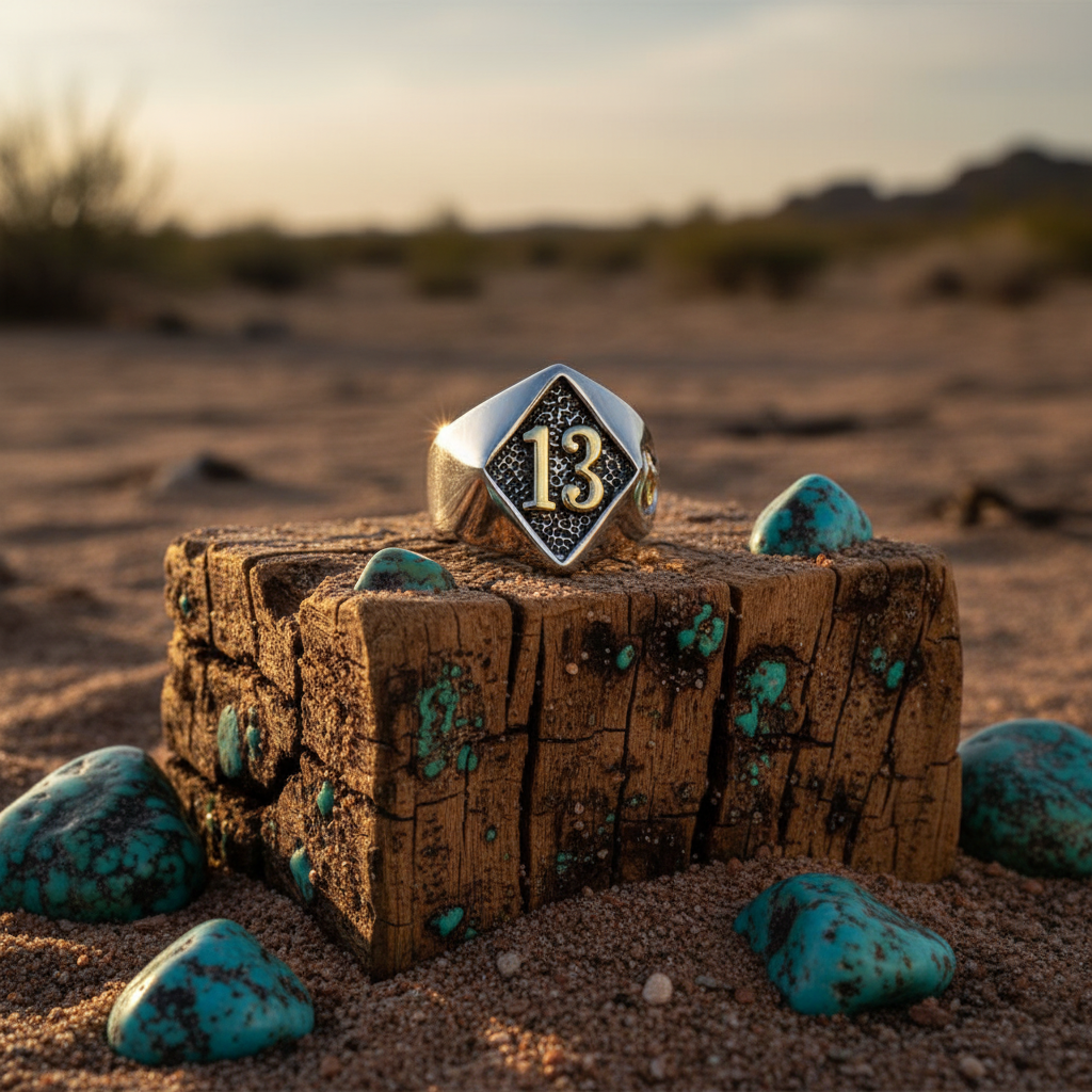 The "Burqueno" 1%er / 13 Titanium Ring